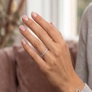 925 Sterling Silver CZ Stone Studded Band Ring for Women